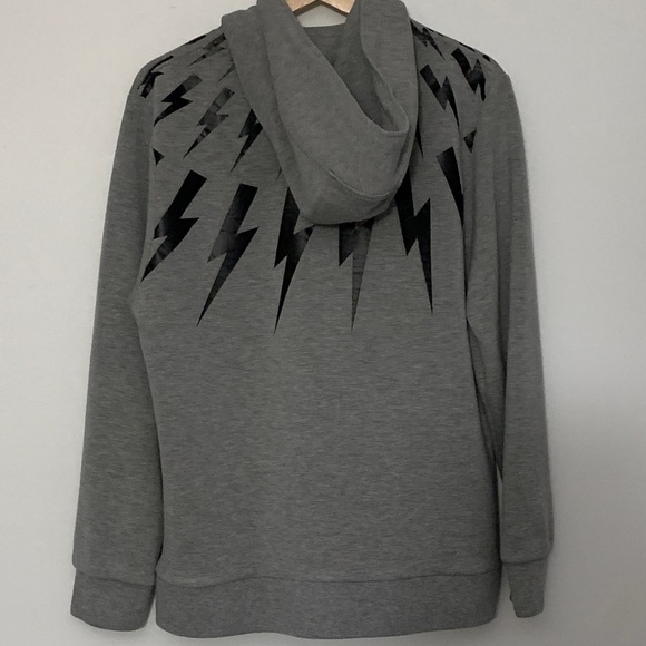 Neil Barrett Fair Isle Thunderbolt Zip Hoodie - Picture 2 of 6